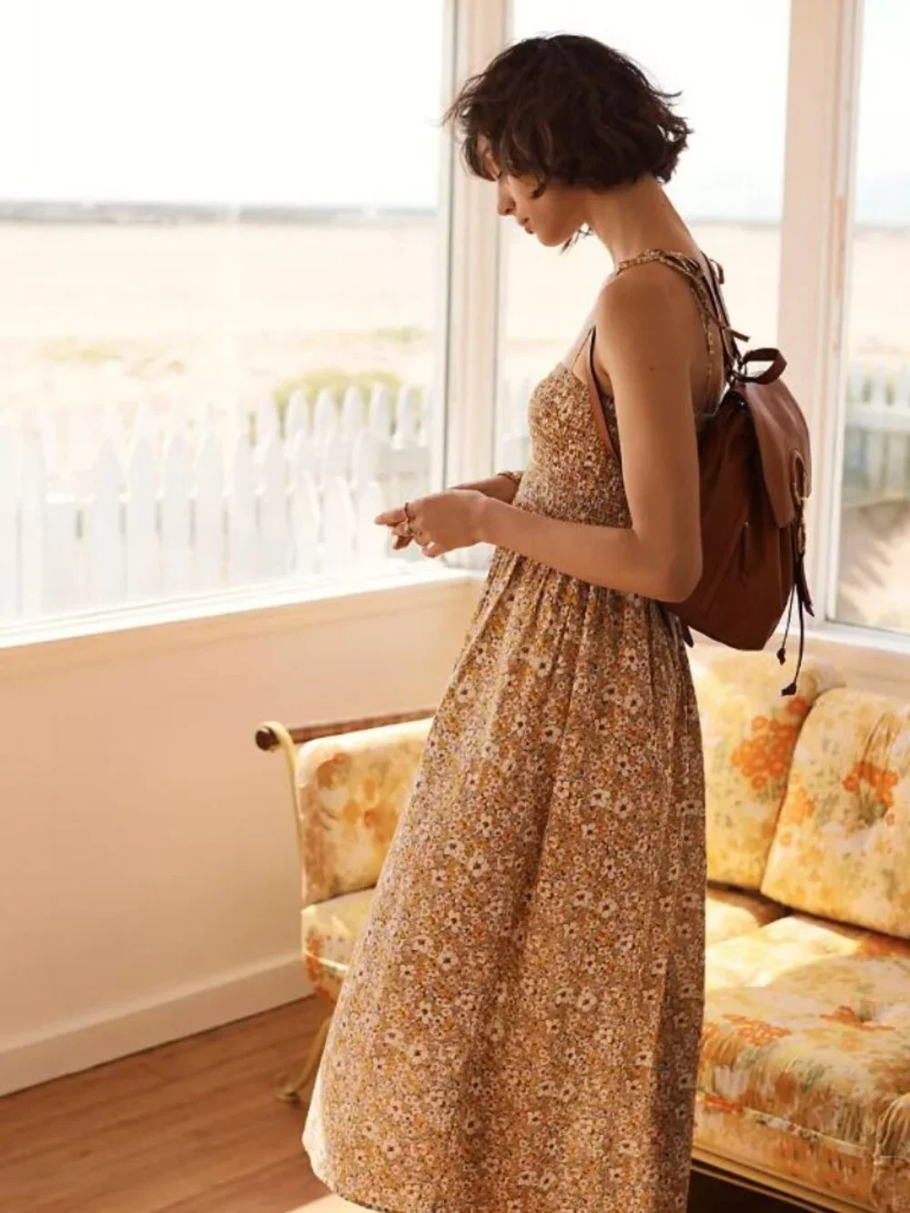 Frye x Anthropologie | Alice Floral Maxi Dress | 100% Cotton Size Medium - Picture 2 of 13
